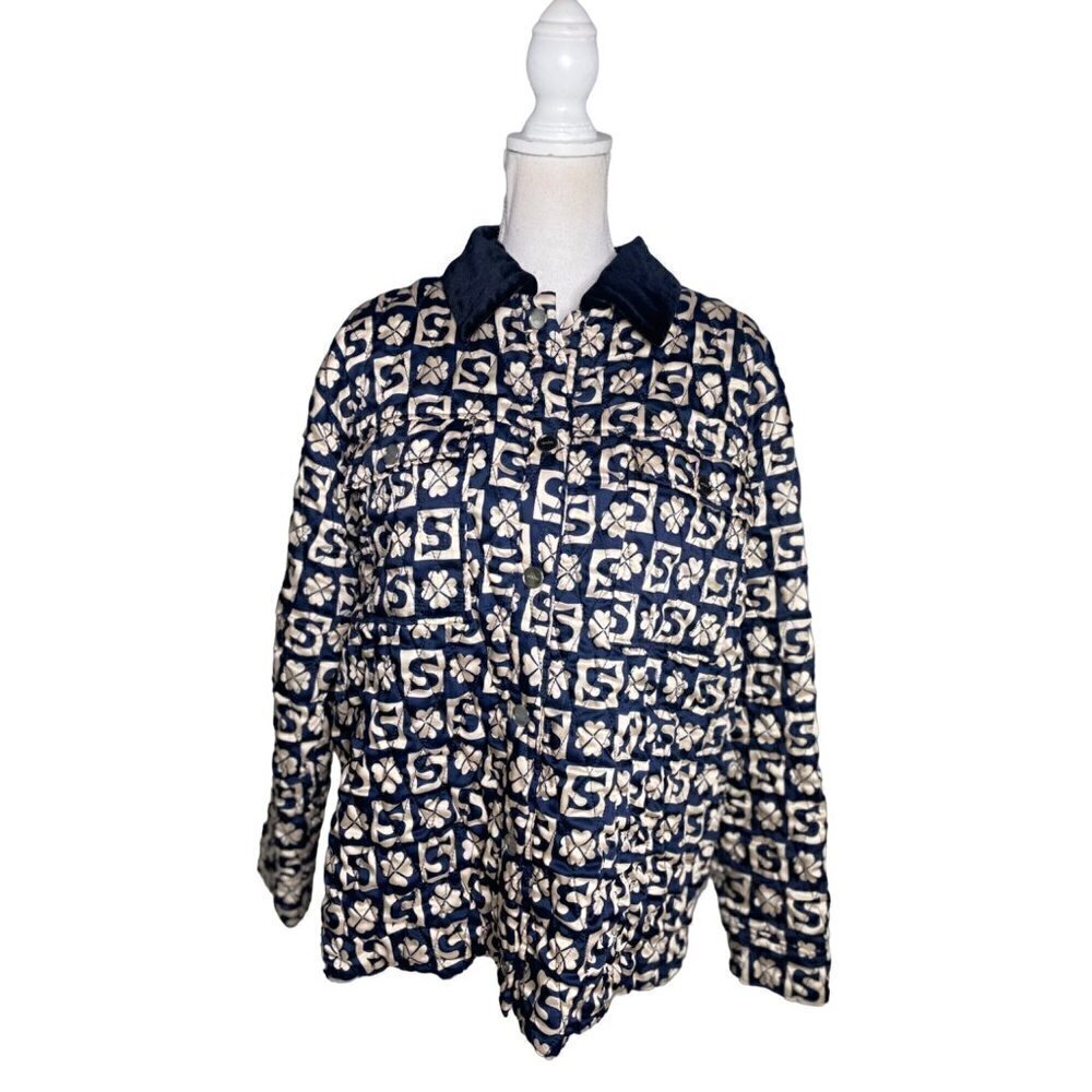 Sandro Enora Cardi-Coat Blue Womens Size 3 US Size Large - Picture 5 of 16